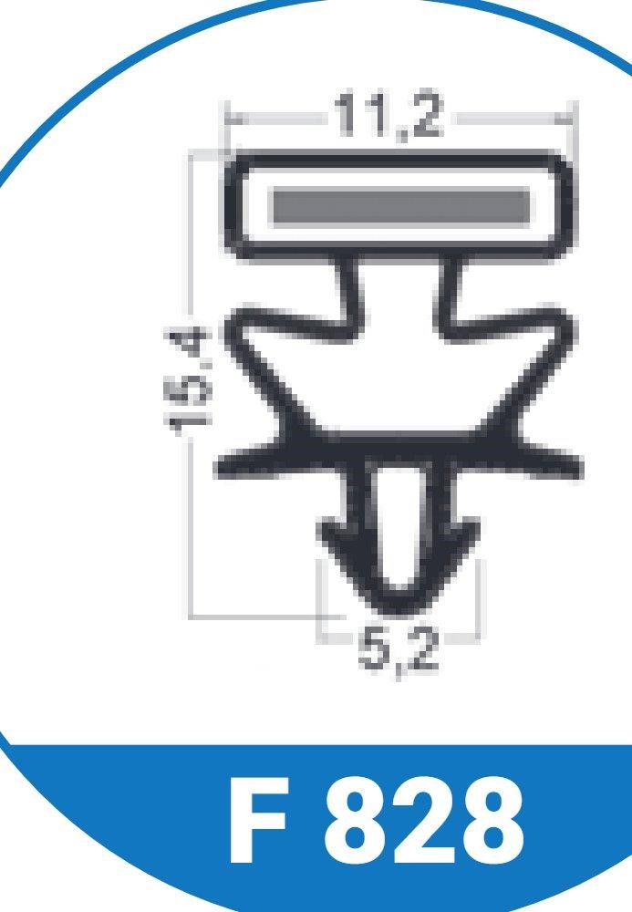 Ricambio compatibile frigoriferi ronda - guarnizione magnetica per sportello ronda. colore grigio 426 x 191 mm - rif. 86111/B