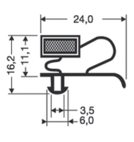 Guarnizione magnetica ad incastro (perimetro totale da 3 mt. a 5,39 mt.)