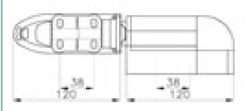 Ricambio compatibile frigoriferi universale - cerniera serie 2800 mod. 2830 con rampa per porte battuta da 65 a 90 mm, in materiale composito ad elevata resistenza alle basse temperature ed alla corrosione, regolazione: orizzontale / verticale / prof