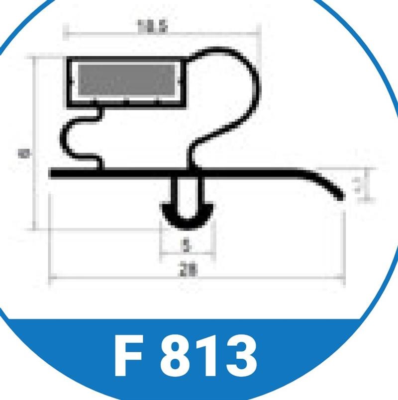 Ricambio compatibile frigoriferi coreco - guarnizione magnetica ad incastro per armadi frigoriferi colore grigio 1525 x 640 mm - rif. 86C05