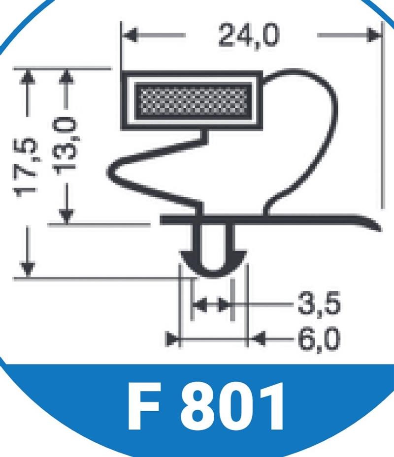Ricambio compatibile frigoriferi icv - guarnizione magnetica ad incastro per celle colore grigio 1679 x 799 mm - rif. 86702 Ricambio compatibile frigoriferi icv - guarnizione magnetica ad incastro per celle colore grigio 1679 x 799 mm - rif. 86702