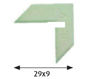 Angolare in plastica per guarnizione