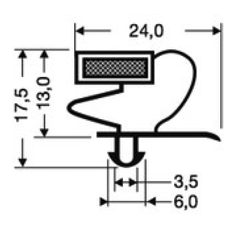 Guarnizione magnetica ad incastro (perimetro totale da mt. 5,40 in poi)