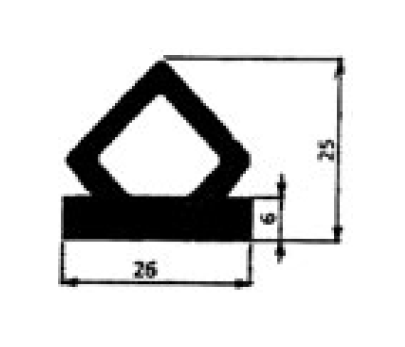 Guarnizione perimetrale porta (triangolare)
