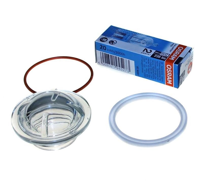 Vetro portalampada con guarnizione or 50x46x2 guarn. Ptfe ø 53x45x3 g9 20w 240v ø 53mm filetto 33mm marca unox Vetro portalampada con guarnizione or 50x46x2 guarn. Ptfe ø 53x45x3 g9 20w 240v ø 53mm filetto 33mm marca unox
