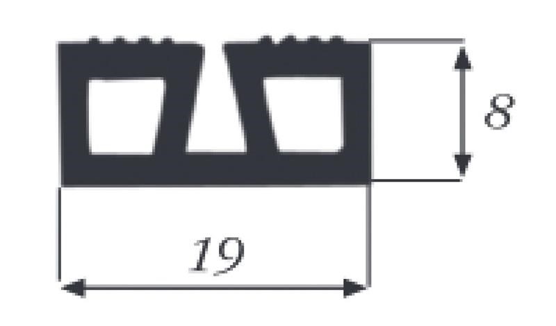 Ricambio compatibile frigoriferi universale - guarnizione modello 9778 per celle e armadi colore bianco 19 x 8 mm - rif. 86993