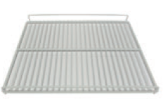 Griglia plastificata con alzatina per vetrine EXPO 500 PT JE - colore bianco - L x P 580 X 451