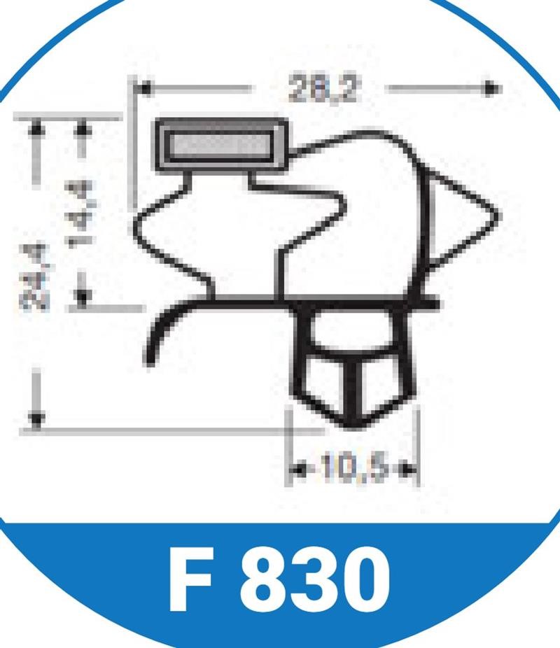 Ricambio compatibile frigoriferi frigovell - guarnizione magnetica ad incastro per tavoli phn-phm-phz 426 x 604 mm - rif. 86F54