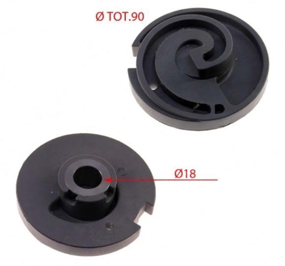 Eccentrico affettatrice Ø est 90 Ø foro 18 H 34 conico mod. PLD-CANOVA-TIZIANO-BS marca Sirman