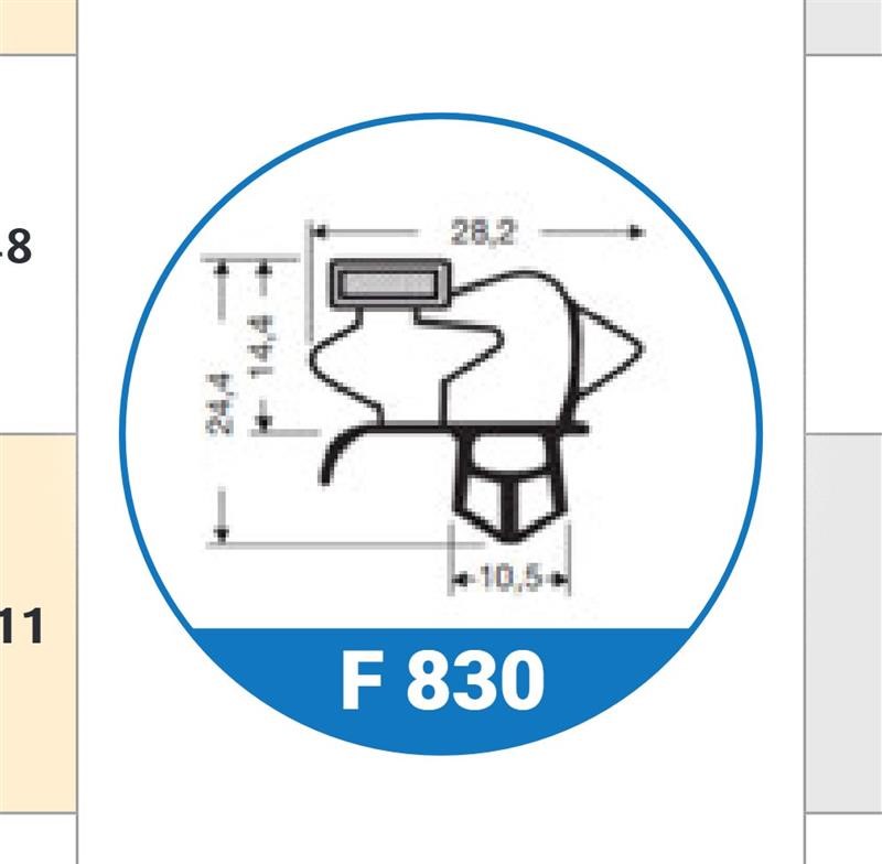 Ricambio compatibile frigoriferi frigovell - guarnizione magnetica ad incastro 700/1500 lt per porta per frigoriferi prima del 2000 colore bianco 1520 x 633 mm - rif. 86F53
