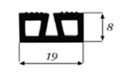 Guarnizione modello 9778 per celle e armadi colore bianco - DIM. EST mm 19 x 8