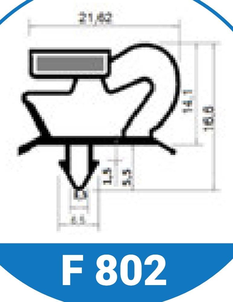 Ricambio compatibile frigoriferi angelo po - guarnizione magnetica ad incastro per armadi espace colore grigio 1598 x 605 mm - rif. 86626