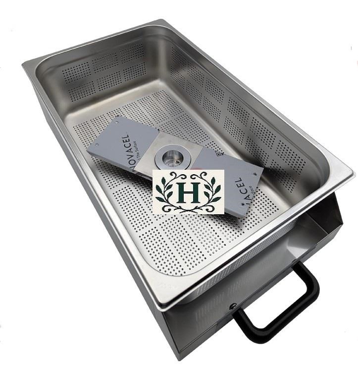 Cassetto inox con filtro per recupero scarti pelapatate/puliscicozze Fimar per pelapatate