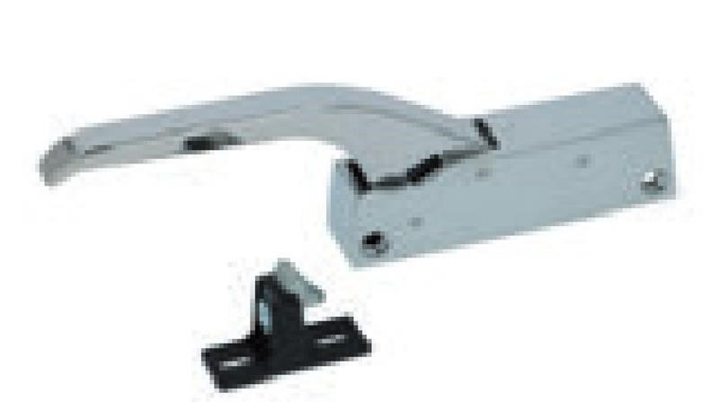 Ricambio compatibile frigoriferi universale - chiusura cromata mod. 5241/l interasse 104 mm - impugnatura curva 205 x 28 mm - rif. 02104