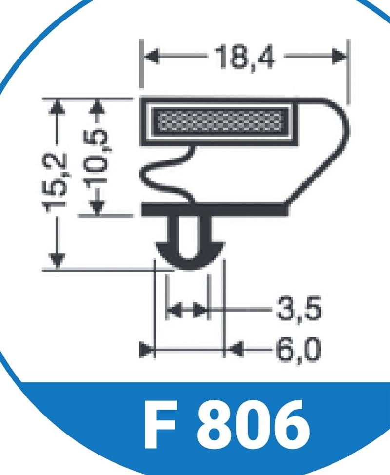 Ricambio compatibile frigoriferi afinox - guarnizione magnetica ad incastro colore grigio 741 x 669 mm - rif. 86224