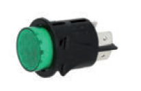 Interruttore bipolare verde 16A 250V Ø 24