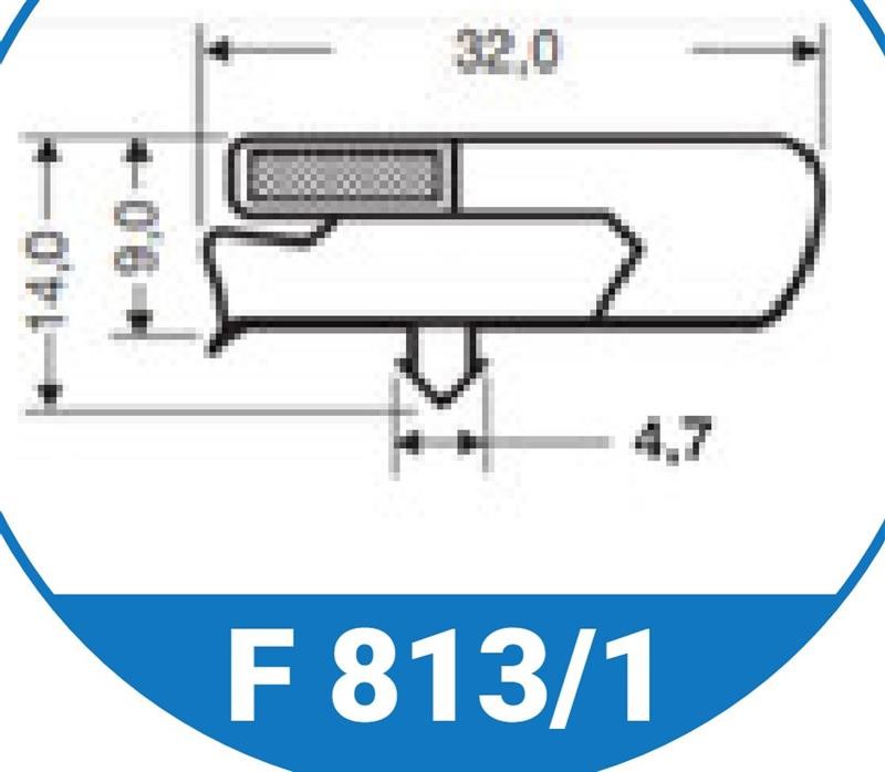 Ricambio compatibile frigoriferi coreco - guarnizione magnetica ad incastro per tavoli colore grigio 587 x 465 mm - rif. 86C12