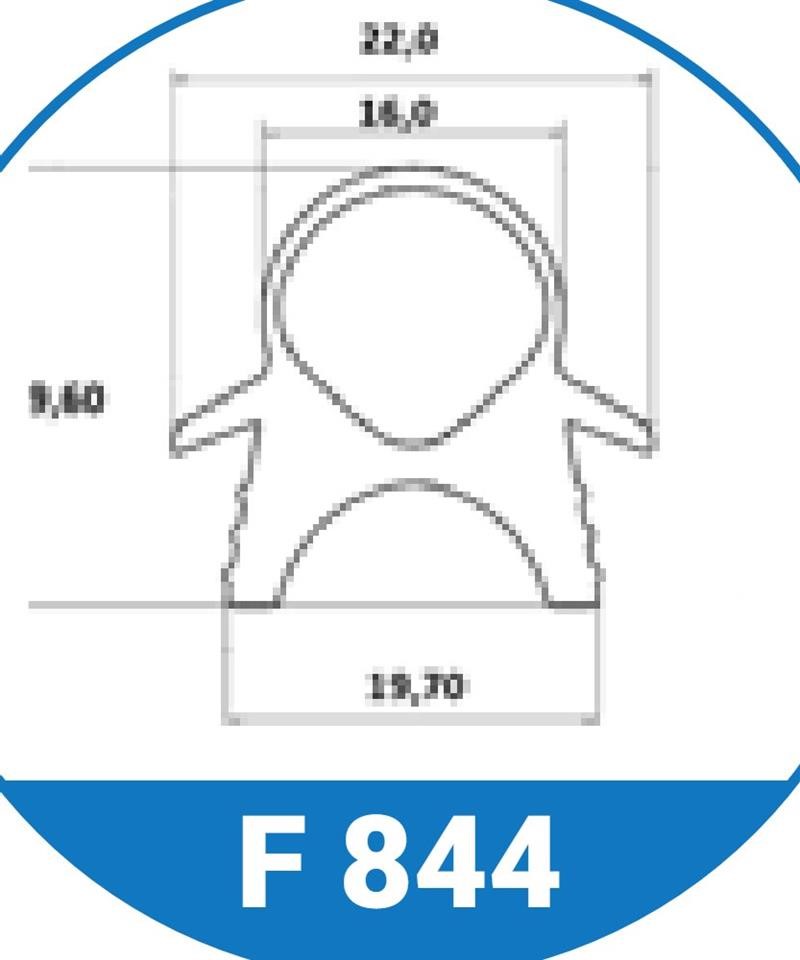 Ricambio compatibile frigoriferi universale - barra di guarnizione ad incastro colore bianco l 2500 - rif. 86150