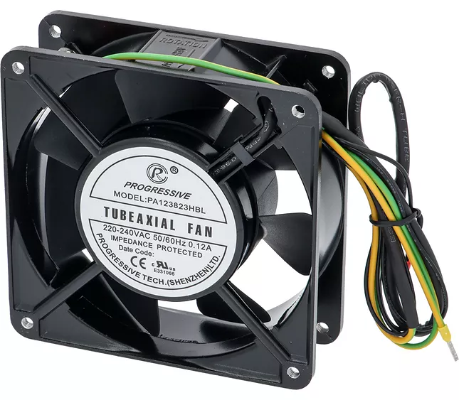 Ventilatore assiale 120x120x38 mm 202/240vac 0,12a 50/60hz pa123823hbl atollspeed