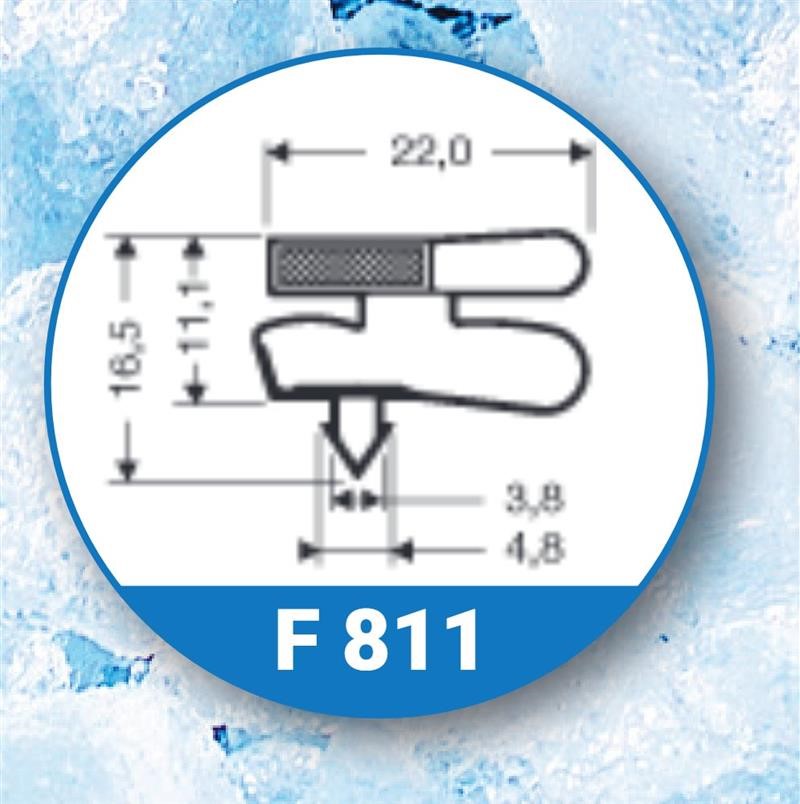 Ricambio compatibile frigoriferi mondial elite - guarnizione magnetica ad incastro be 40 eco colore bianco 1518 x 574 mm - rif. 86215