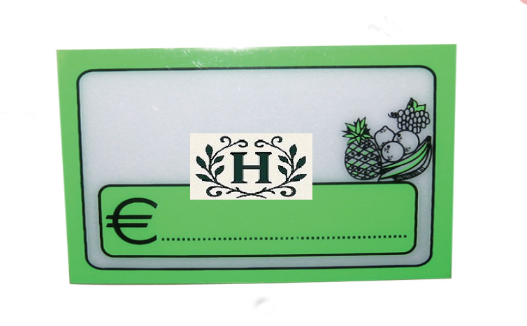 Confezione N. 30 in PVC colore verde per segnaprezzi