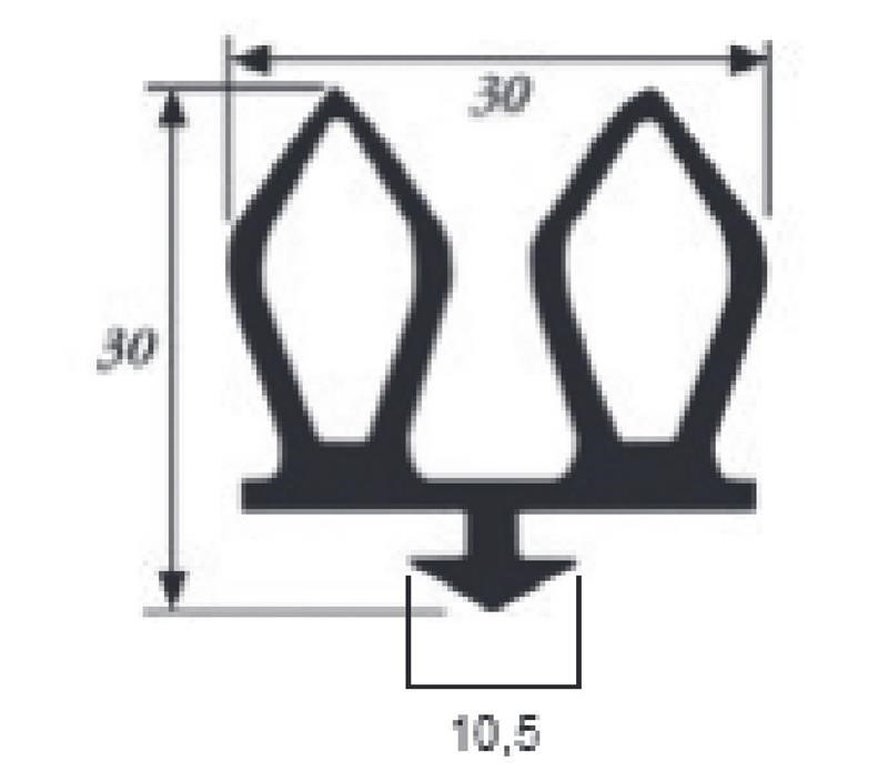 Ricambio compatibile frigoriferi frigor box - guarnizione porta cella colore nero 30 x 30 mm - rif. 86900 Ricambio compatibile frigoriferi frigor box - guarnizione porta cella colore nero 30 x 30 mm - rif. 86900