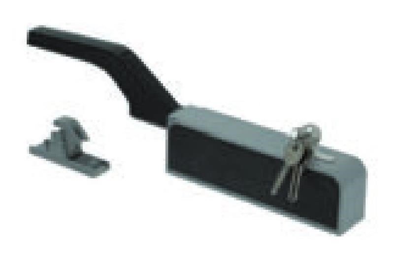 Ricambio compatibile frigoriferi universale - chiusura a 1 punto con serratura mod. 2225 completa di aggancio regolabile in materiale composito ad elevata resistenza alle basse temperature ed alla corrosione (senza maniglia interna) piastra 197 x 50