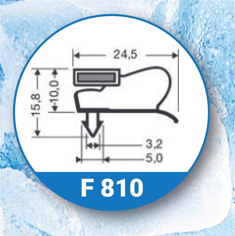 Ricambio compatibile frigoriferi iarp - guarnizione magnetica ad incastro per mod. stock colore grigio 1534 x 655 mm - rif. 86147