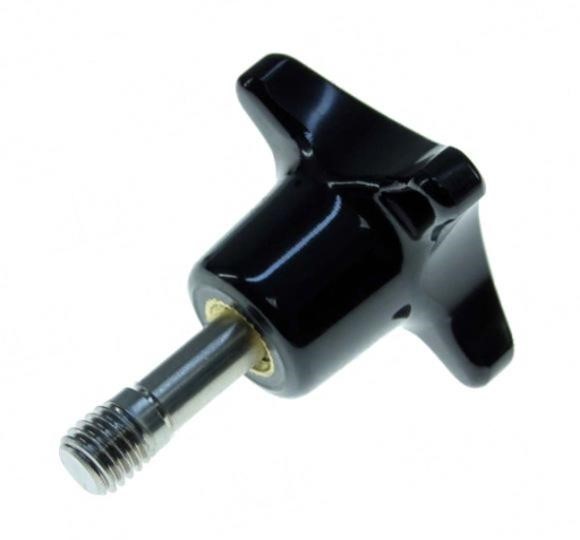 Manopola bloccaggio affettatrice carrello nero LUNGH.mm 76 Ø albero M 12 mod. VS12-F SE12/D marca Bizerba