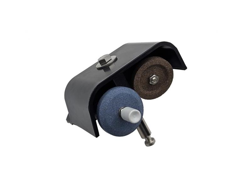 Affilatoio completo di capottina in plastica NOAW per affettatrice Affilatoio completo di capottina in plastica NOAW per affettatrice