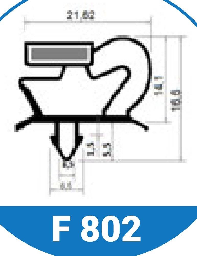 Ricambio compatibile frigoriferi angelo po - guarnizione magnetica ad incastro per abbattitore am 2l colore grigio 835 x 690 mm - rif. 86622