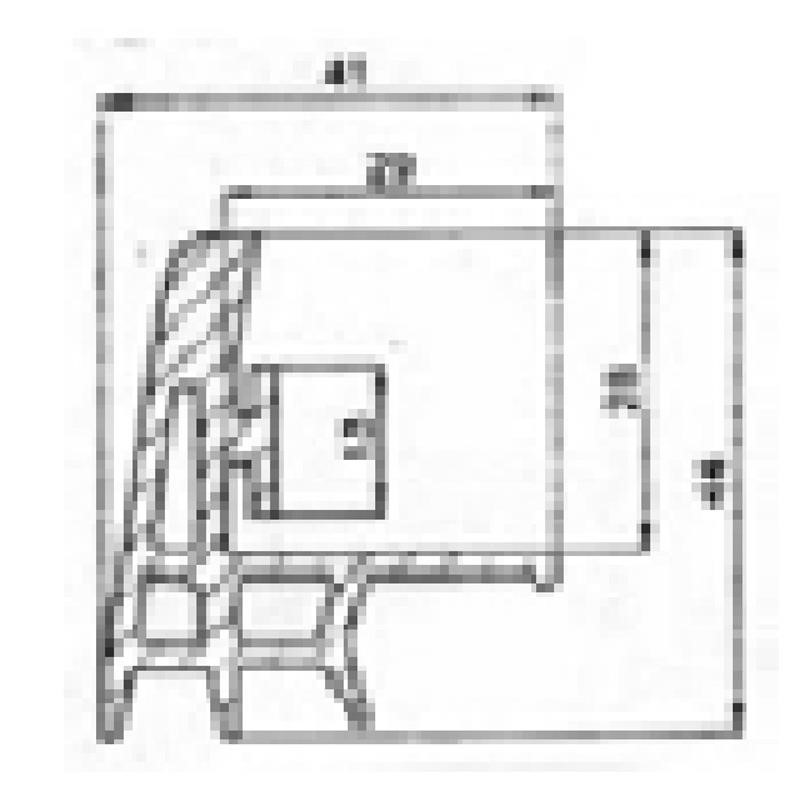 Ricambio compatibile frigoriferi mth - guarnizione inferiore per porta sp=68 - rif. 87008