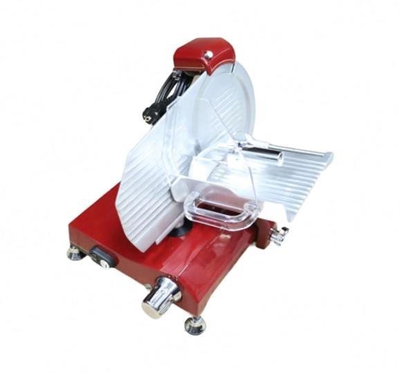 Affettatrice mod. 220 rossa inclinata ce domestica manopole cromate Affettatrice mod. 220 rossa inclinata ce domestica manopole cromate
