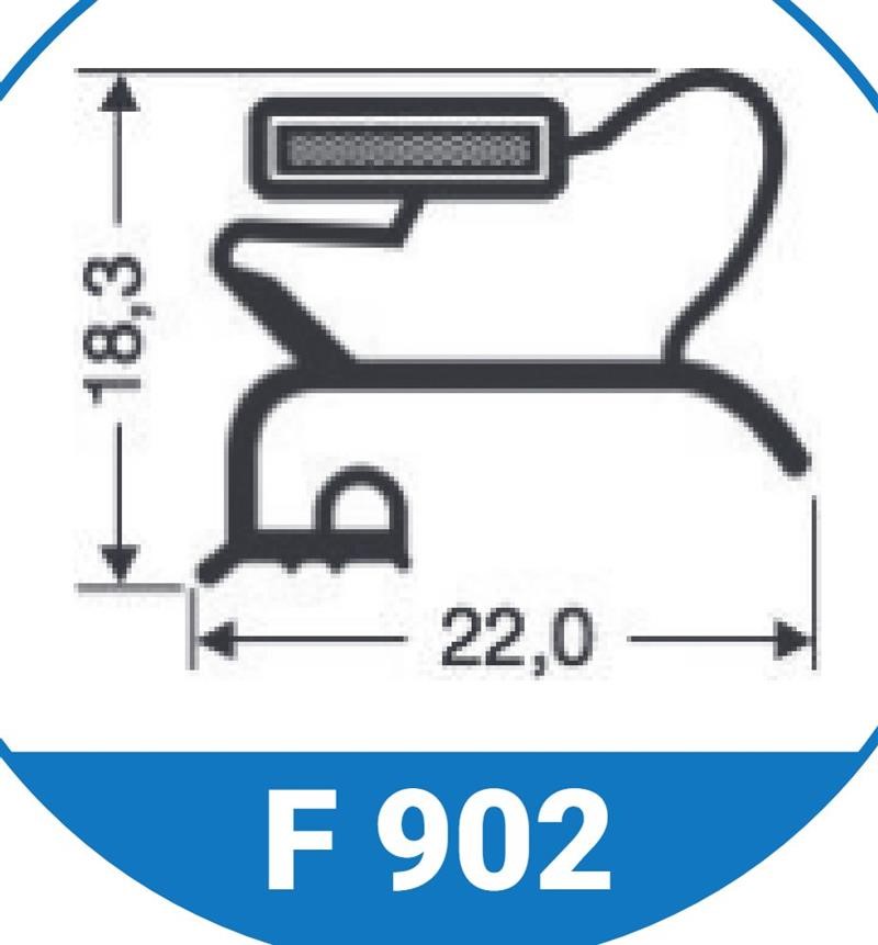 Ricambio compatibile frigoriferi polaris - guarnizione porta magnetica ad incastro per armadi ktn 72 (mezza porta) colore grigio 775 x 695 mm - rif. 86987