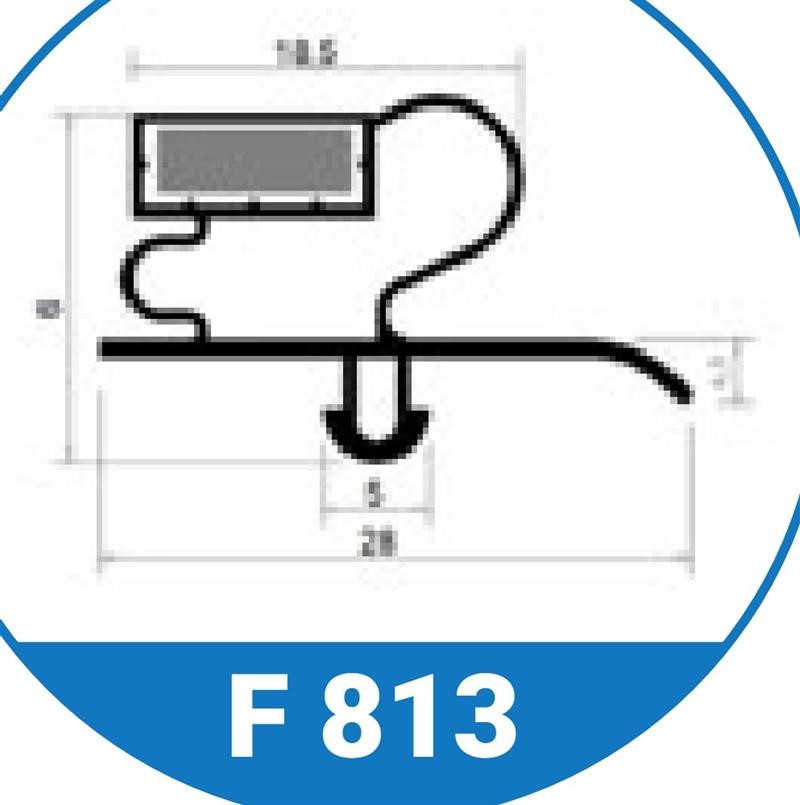Ricambio compatibile frigoriferi coreco - guarnizione magnetica ad incastro per banchi fmp colore grigio 783 x 475 mm - rif. 86C02
