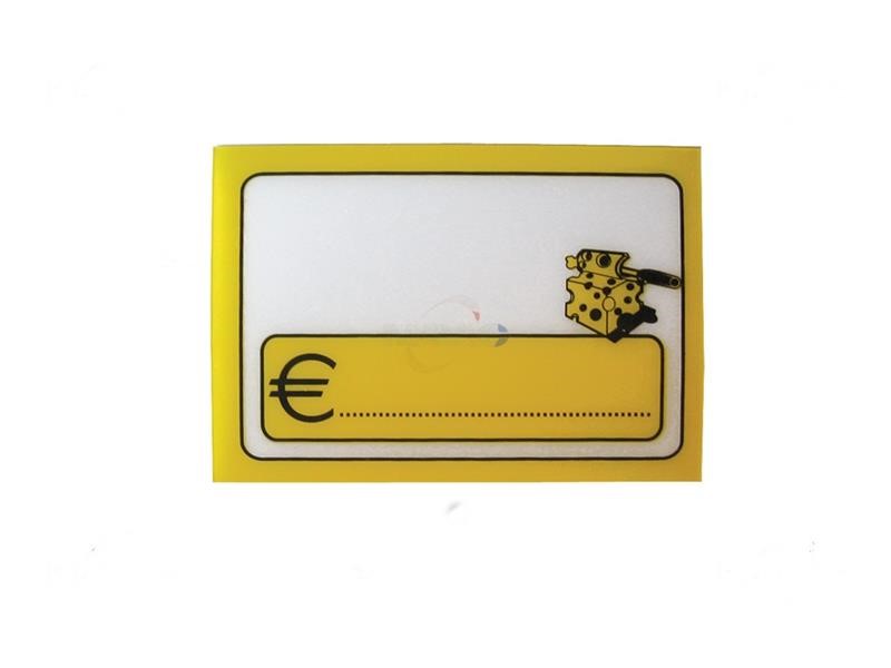 Confezione N. 30 in PVC colore giallo per segnaprezzi