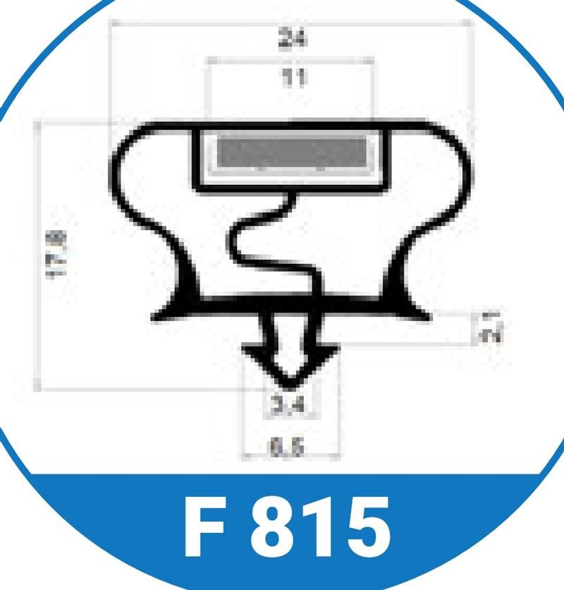Ricambio compatibile frigoriferi williams - barra di guarnizione magnetica ad incastro colore grigio l 2500 - rif. 86778