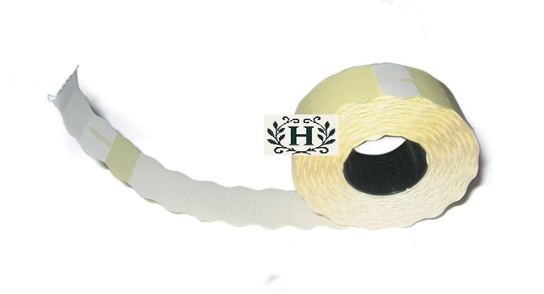Rotolo 1500 Etichette 26X12 Bianche Ondulate