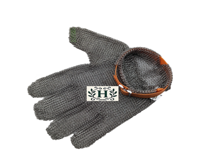 Guanto inox 5 DITA Niroflex sx dx Tg.xl Arancio