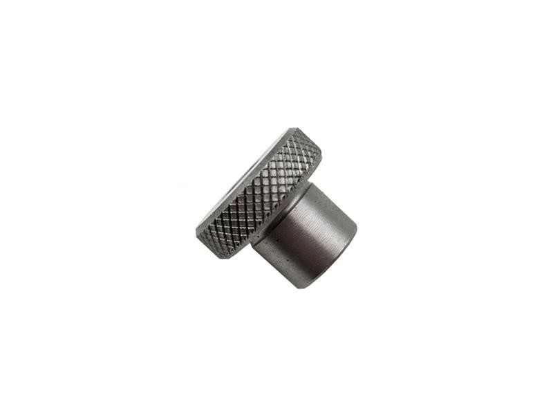 Pomolo Zigrinato inox foro 6MM per Paragrasso OMS per affettatrice