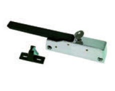 Chiusura cromata mod. 5240/3L Interasse 104 mm – dim. 205 x 28 mm impugnatura diritta in termoplastico - 205 x 28