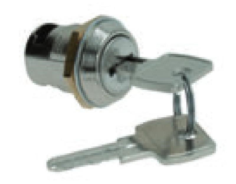 Ricambio compatibile frigoriferi angelo po - serratura completa con chiave cilindro ø 19 x 21 mm - rif. 01808