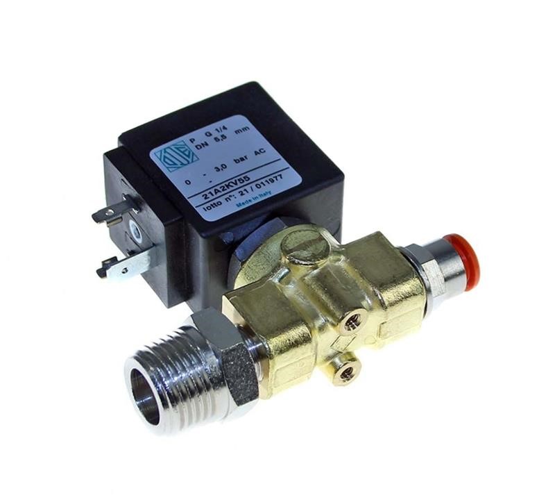 Elettrovalvola mod. 21a2kv55 volt 230vac va 14.5 hz 50 attacco 1/4ff ottone scarico