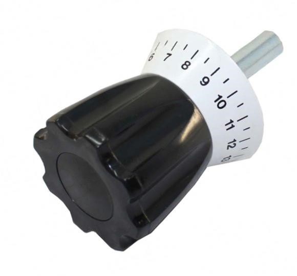 Manopola orologio affettatrice marca Celme/fimar Ø Albero 12 LUNGH.mm 45 Ø mascherina 60