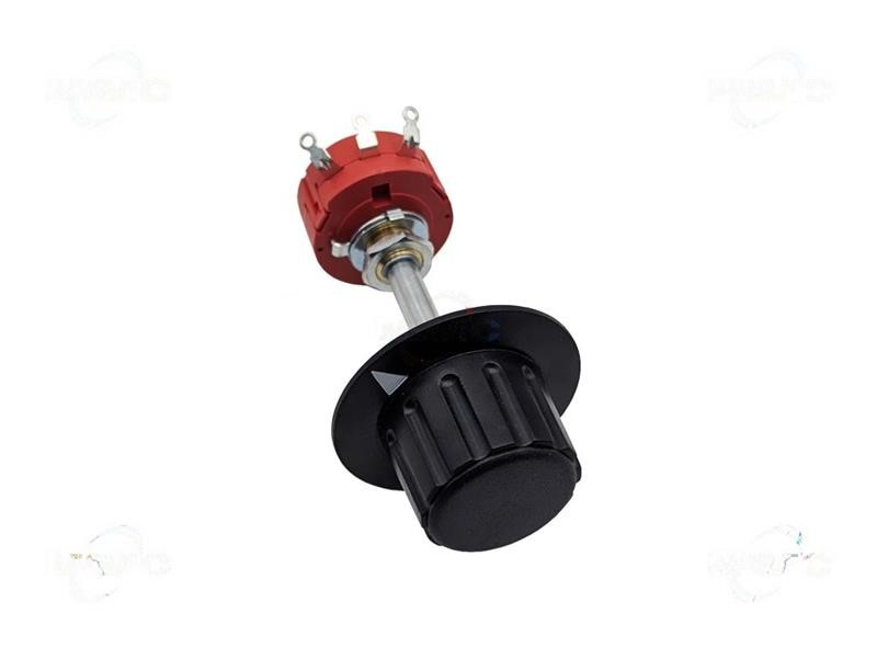 Potenziometro 10K albero DIAM.6MM LUNGH.50MM completo di manopola D.45 CRM / hamburgatrice Planus