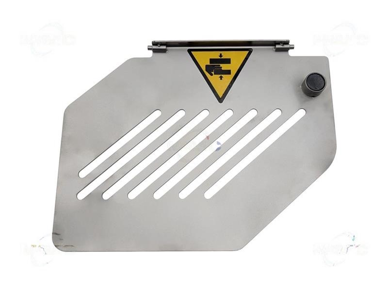 Protezione inox con magnete per stampo hamburgatrice ABM mod.F1000